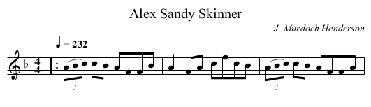 Alex Sandy Skinner - staff notation