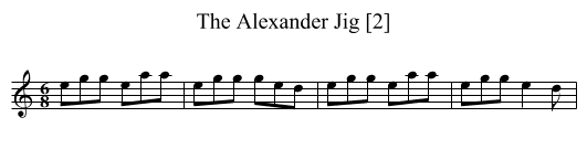Alexander Jig [2], The - staff notation