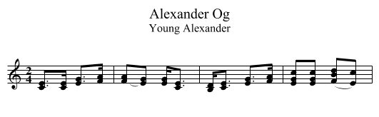 Alexander Og - staff notation