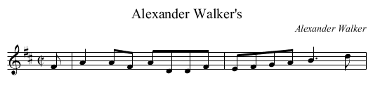 Alexander Walker's - staff notation