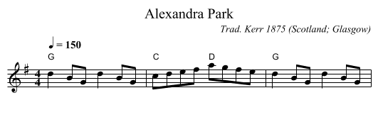 Alexandra Park - staff notation