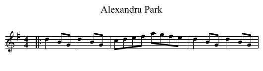Alexandra Park - staff notation