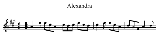 Alexandra - staff notation