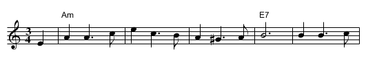 Alexandrovsky [Am] - staff notation
