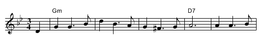 Alexandrovsky [Gm] - staff notation