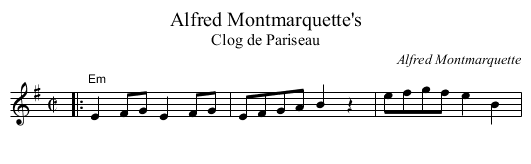 Alfred Montmarquette's - staff notation