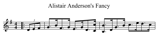Alistair Anderson's Fancy - staff notation