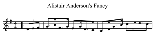 Alistair Anderson's Fancy - staff notation