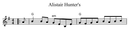 Alistair Hunter's - staff notation
