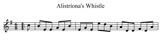 Alistríona's Whistle - staff notation