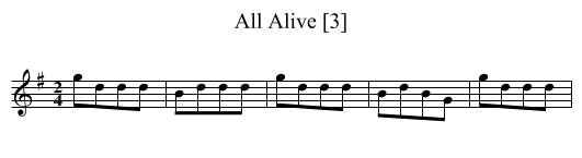 All Alive [3] - staff notation