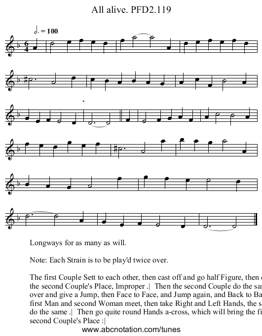 All alive. PFD2.119 - staff notation