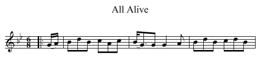 All Alive - staff notation