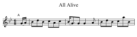 All Alive - staff notation