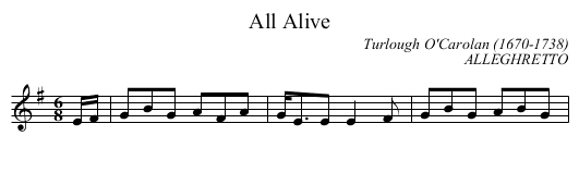 All Alive - staff notation