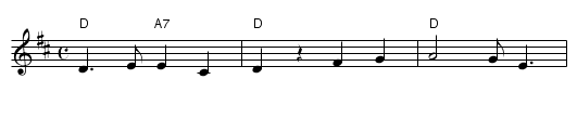 All around my hat - staff notation