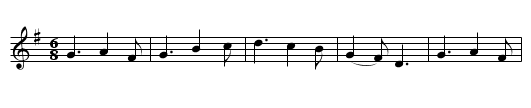 All around my Hat - staff notation