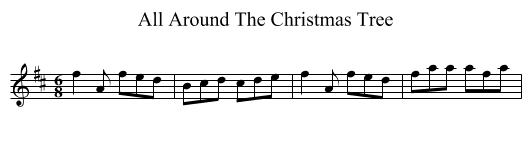 All Around The Christmas Tree - staff notation
