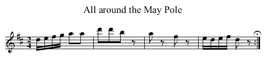 All around the May Pole - staff notation