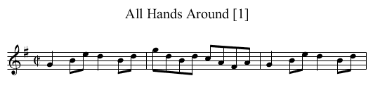 All Hands Around [1] - staff notation