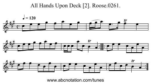 All Hands Upon Deck [2]. Roose.0261. - staff notation