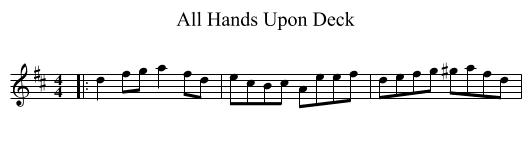 All Hands Upon Deck - staff notation