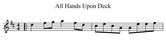 All Hands Upon Deck - staff notation