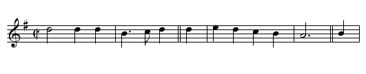 All in a Garden Green - staff notation