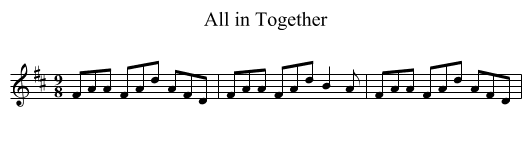 All in Together - staff notation