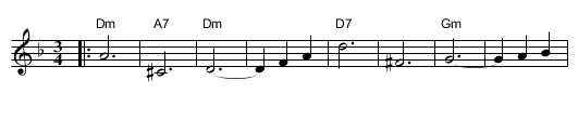 All My Love [Dm] - staff notation