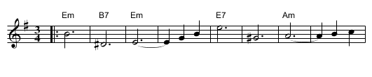 All My Love [Em] - staff notation