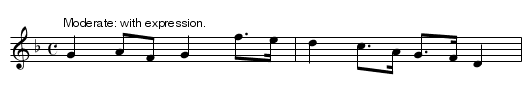 All Round my Hat - staff notation