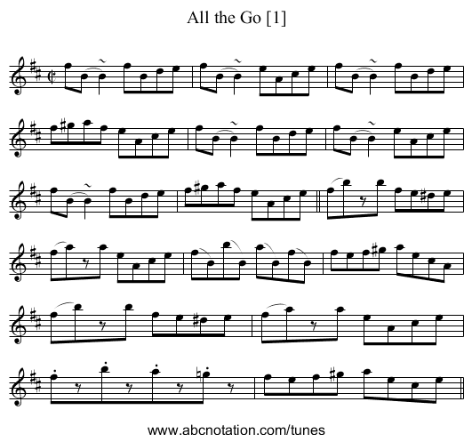 All the Go [1] - staff notation