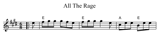 All The Rage - staff notation