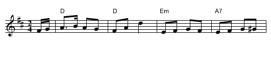 All The Way To Galway - staff notation