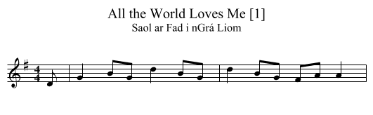 All the World Loves Me [1] - staff notation