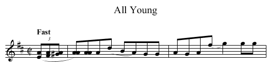 All Young - staff notation