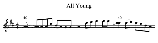 All Young - staff notation