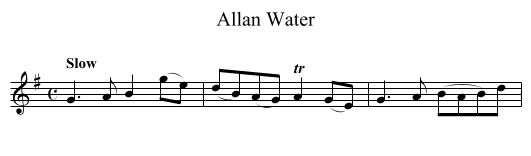 Allan Water - staff notation