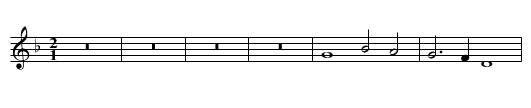 Allegez moy - staff notation