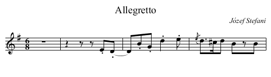 Allegretto - staff notation