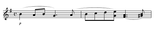 Allegro grazioso - staff notation