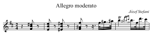 Allegro moderato - staff notation