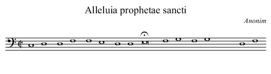 Alleluia prophetae sancti - staff notation