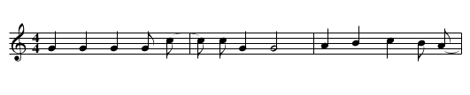 Alleluia - staff notation