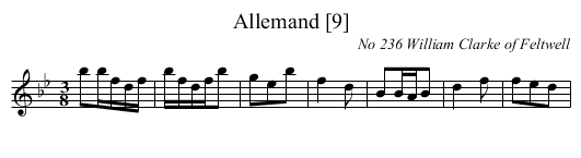 Allemand [9] - staff notation