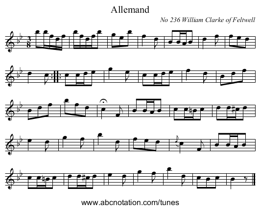 Allemand - staff notation