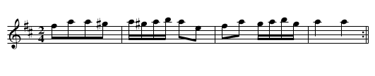 Allemande du Mignon - staff notation
