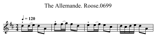 Allemande. Roose.0699, The - staff notation