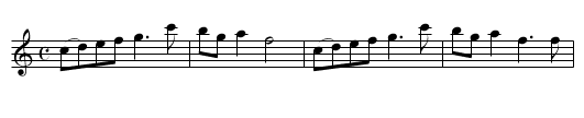 Allemande - staff notation